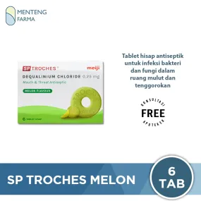 Tablet Hisap SP Troches Meiji (rasa melon) - Atasi Gangguan Mulut dan Sakit Tenggorokan