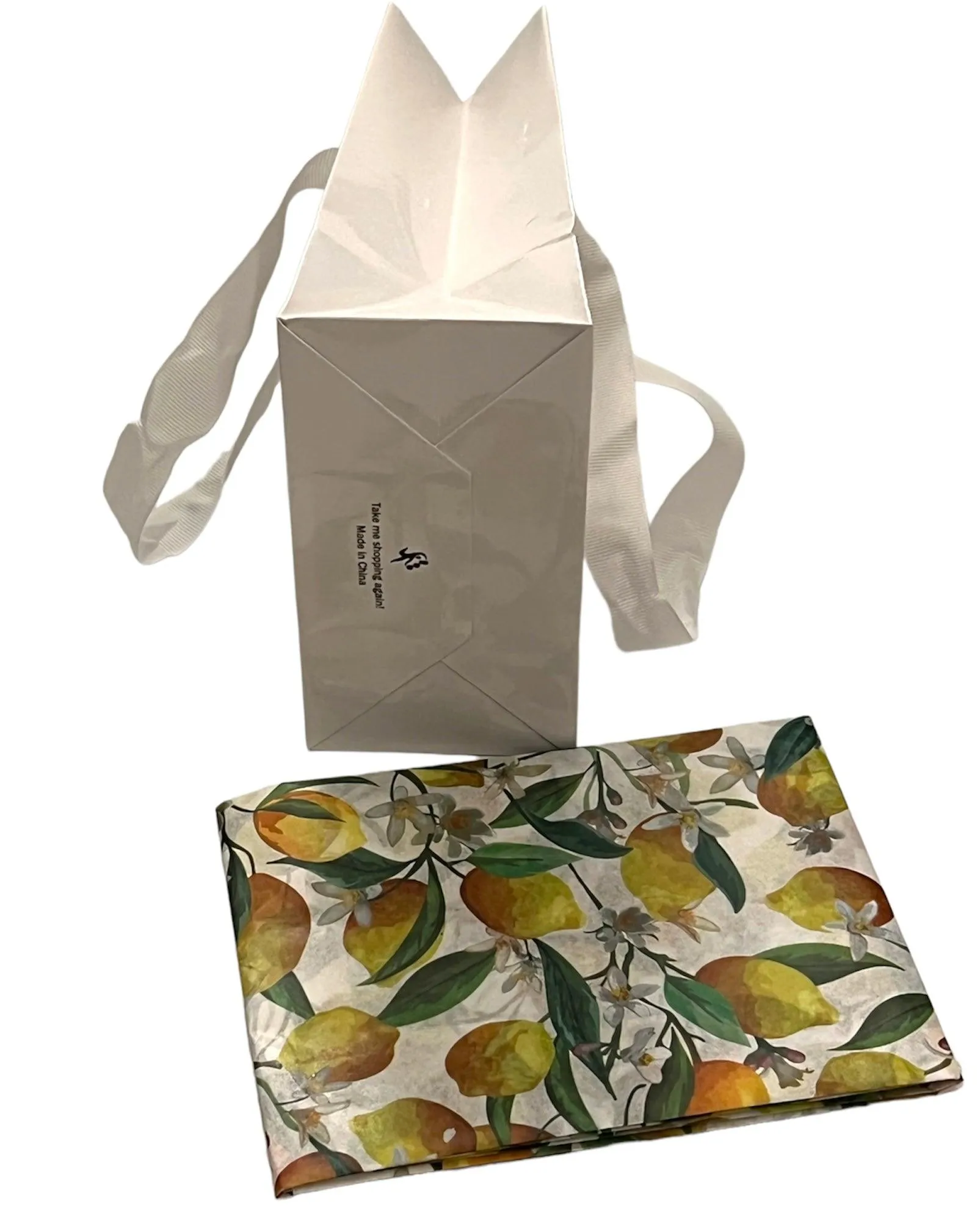 Take Me Shopping Again Gift Bag With Lemon Tissue