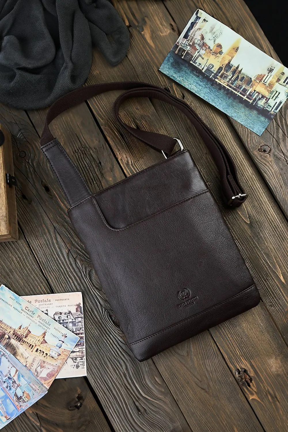 TEEK - Slim Side Natural Leather Bag