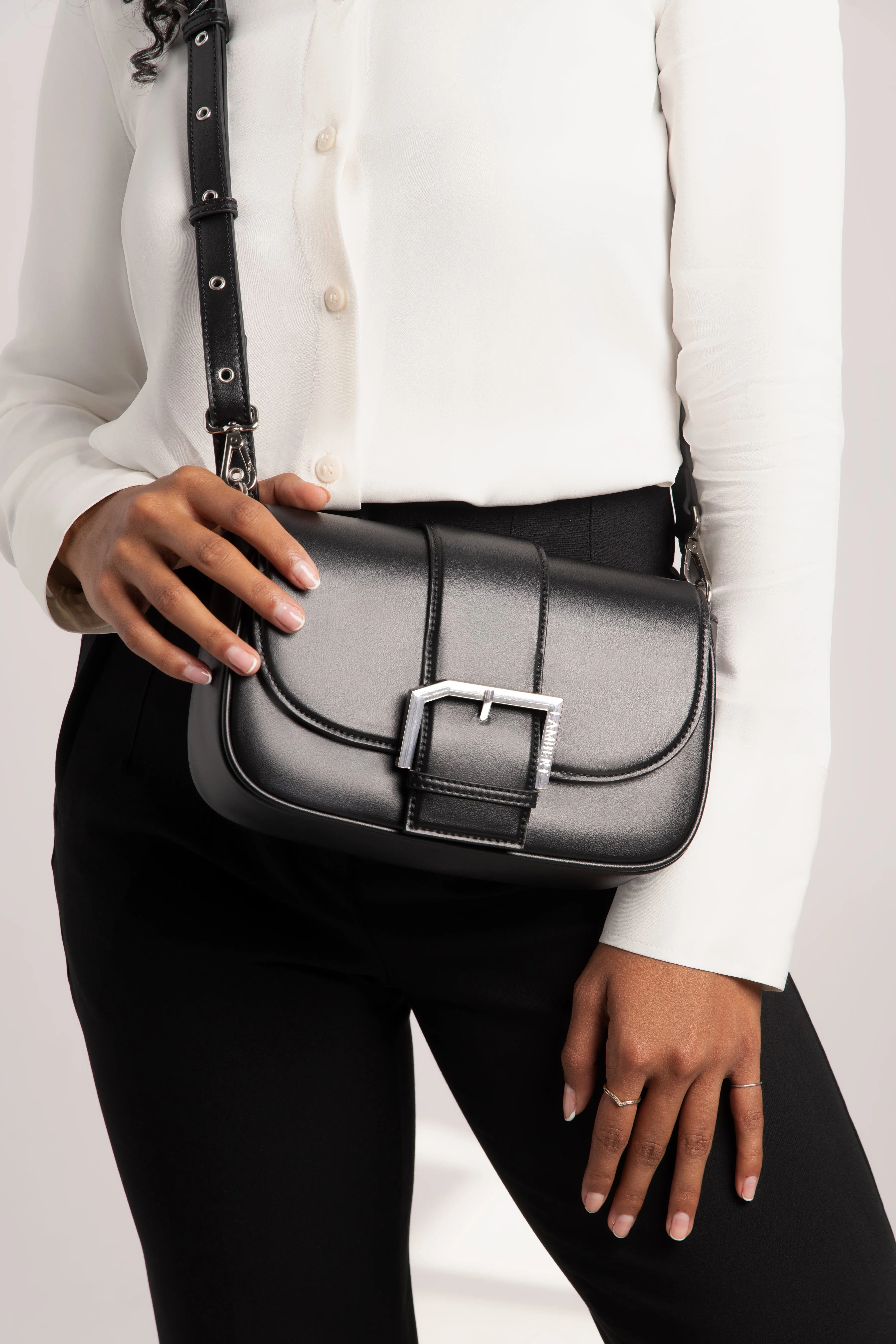 The Emilia - Vegan Grape Leather Shoulder Bag