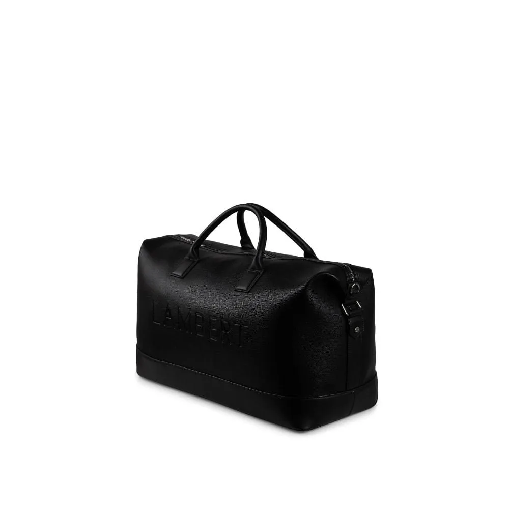 The June - Black Vegan Leather Travel Bag