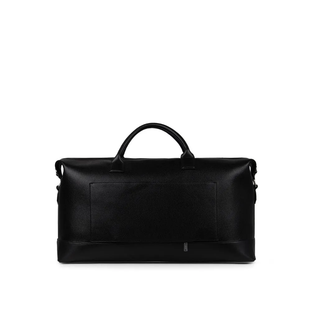 The June - Black Vegan Leather Travel Bag