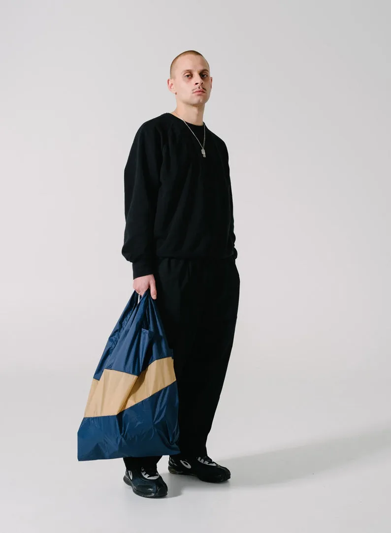 The New Shopping Bag Navy & Camel Large