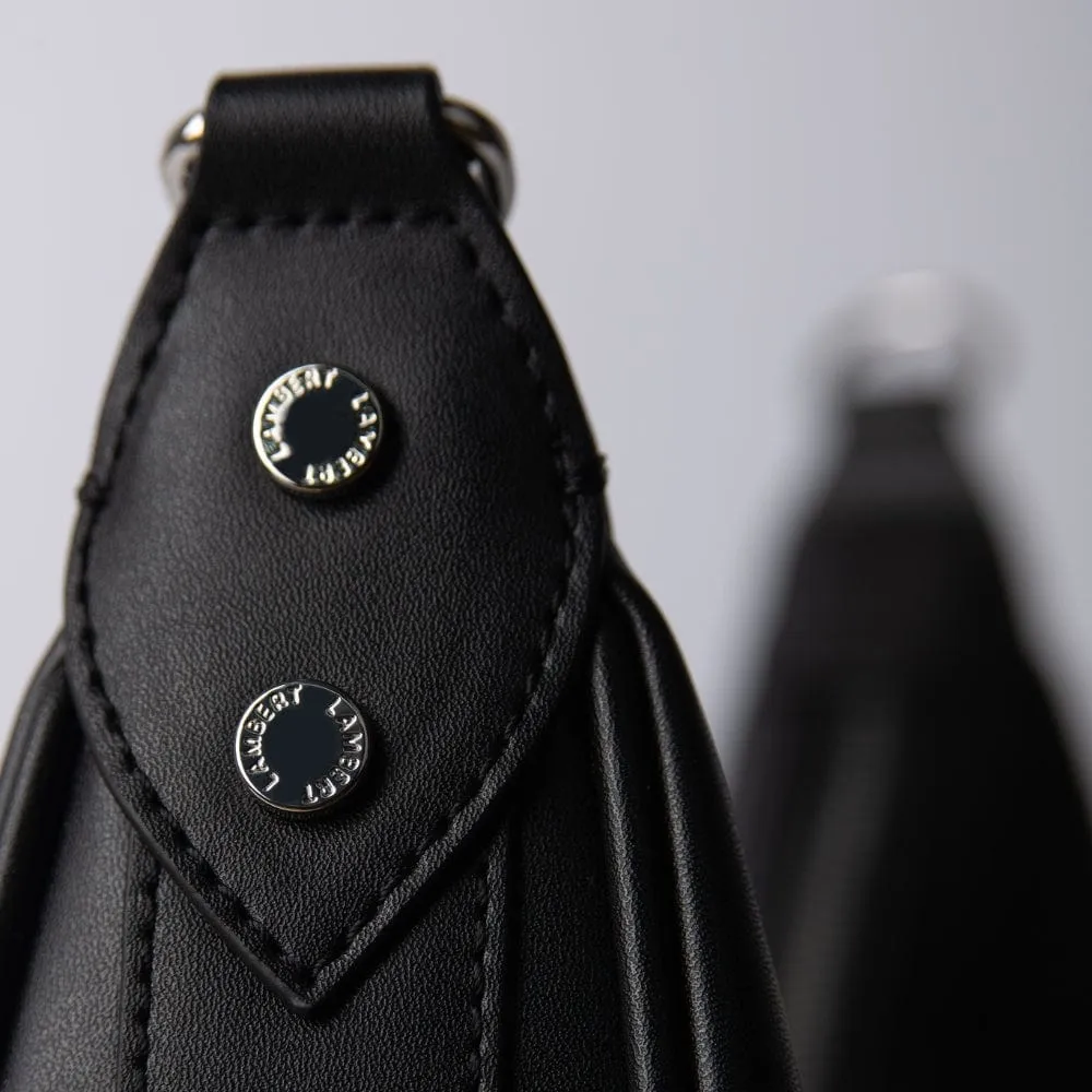 The Rachel - 2-in-1 Black Vegan Leather Handbag