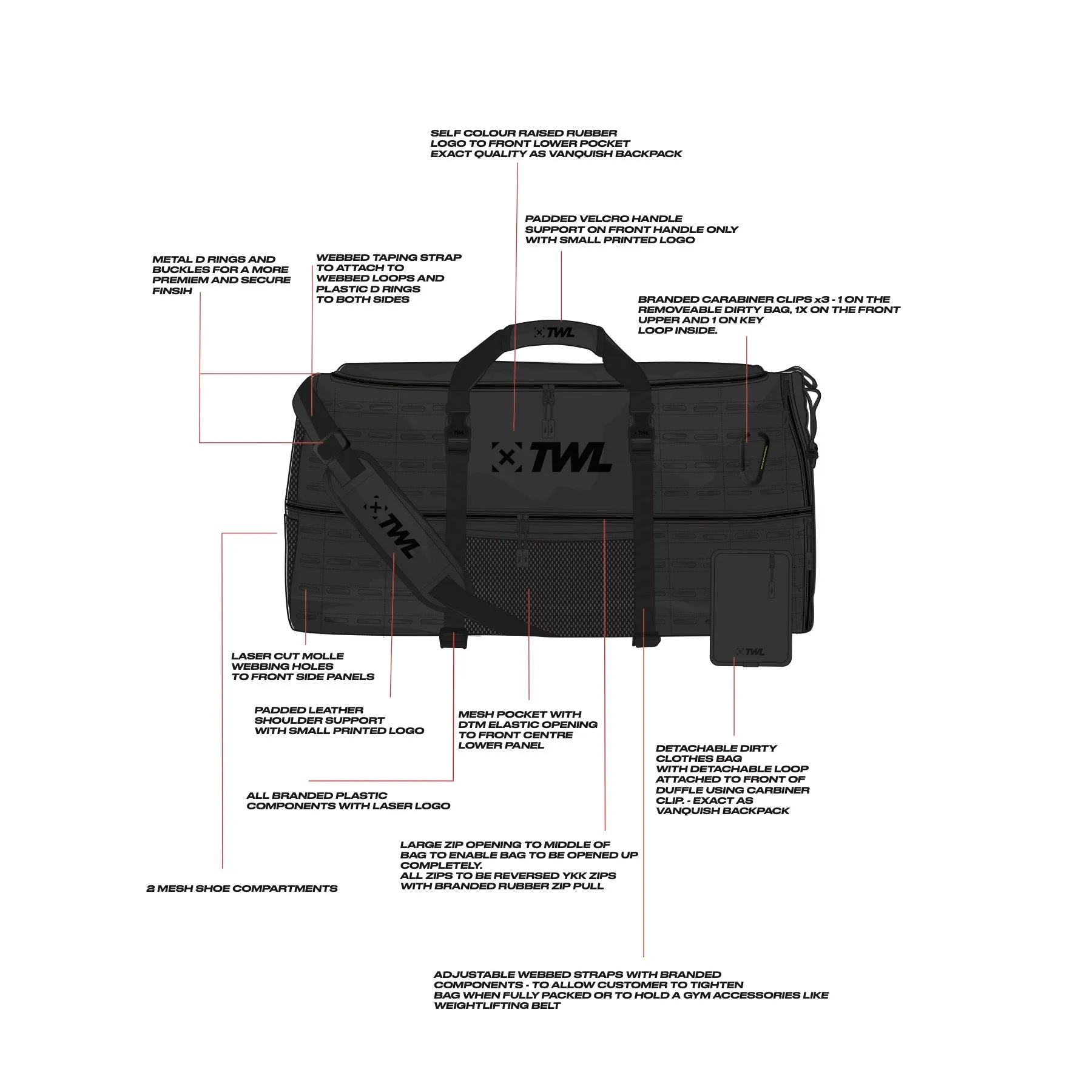 TWL - VANQUISH DUFFLE BAG - 50L