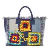 VAN10013261 Crochet canvas shoulder bag