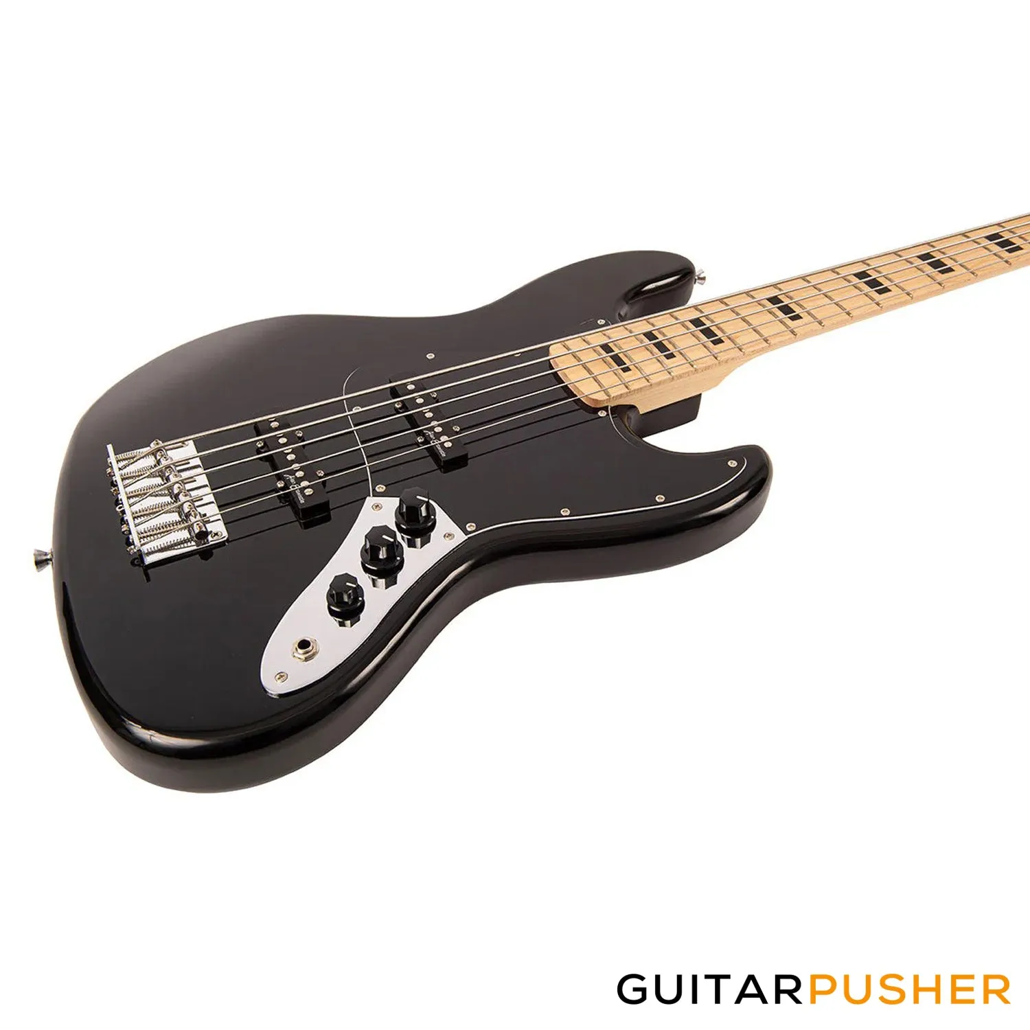 Vintage Coaster Series V495 5-String JB Bass w/ Kinsman 10-Watt Bass Amplifier, Gig Bag, & Accessories - Boulevard Black