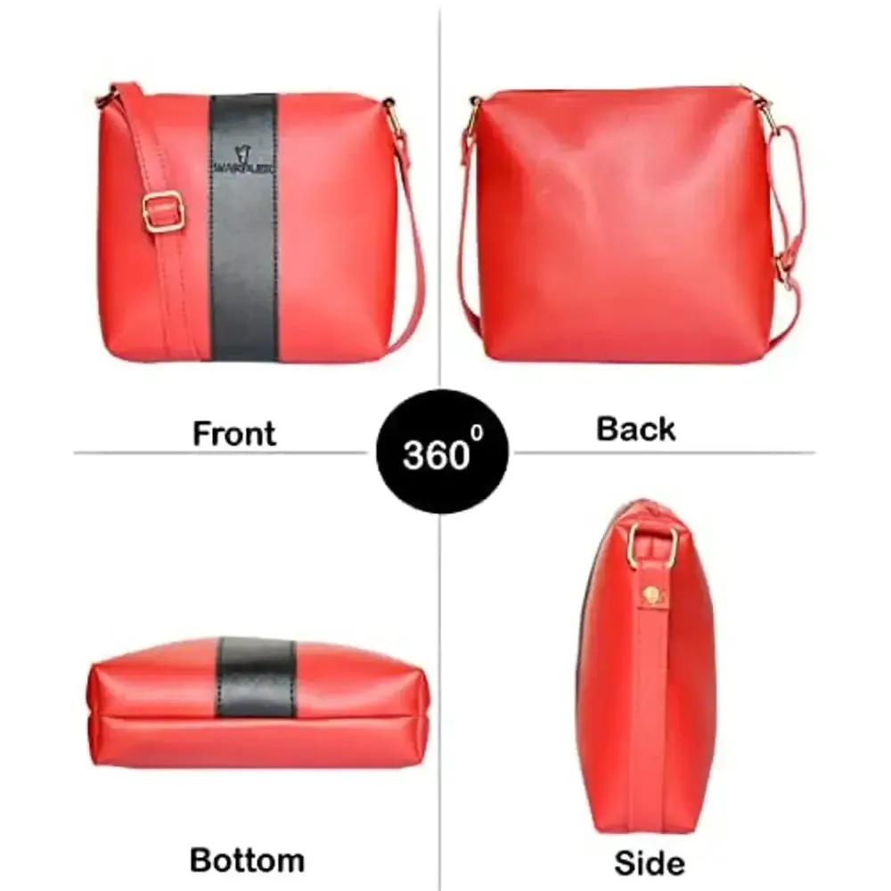 Warbler Sling Bag For Women's And Girl's | Red