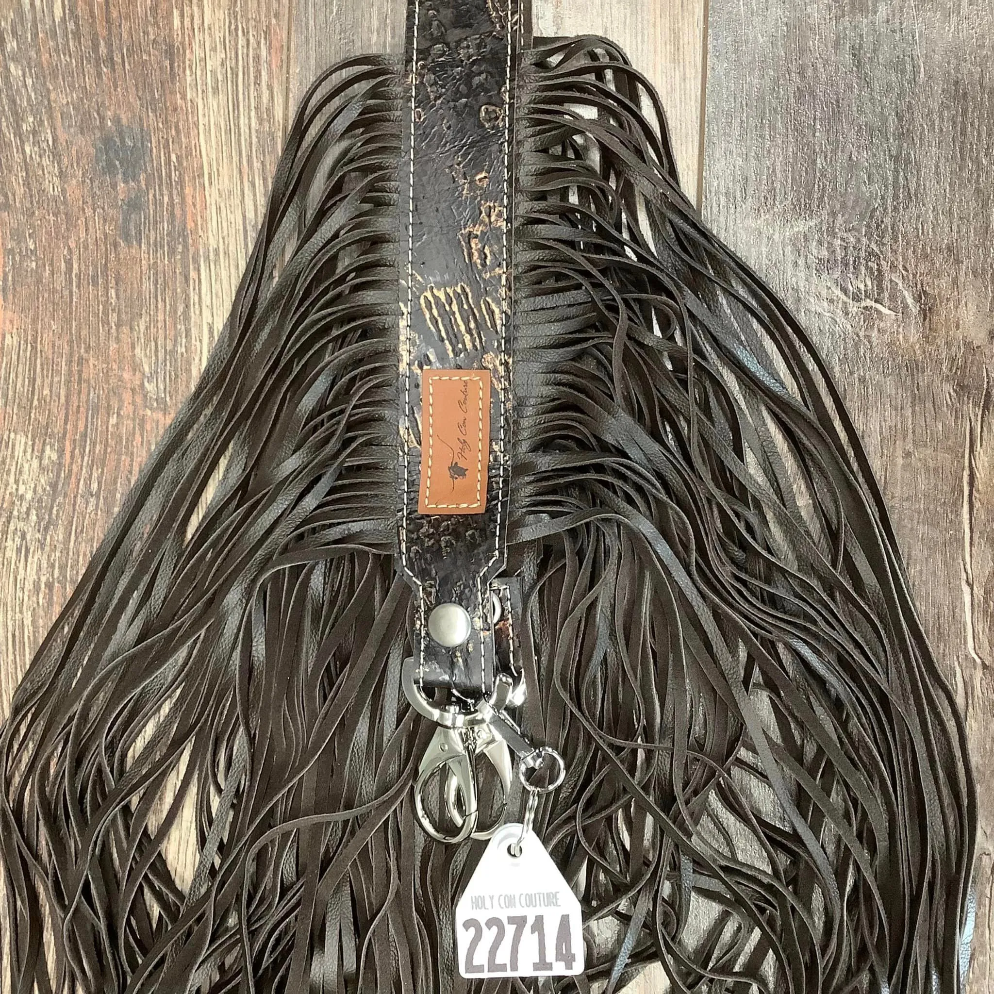 Western Mini Leather Fringe Strap 48" #22714