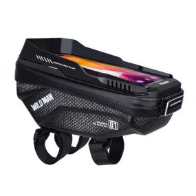 WILD MAN XT1 1L Bicycle EVA Hard Shell Phone Touch Screen Handlebar Bag(Solar Pattern)