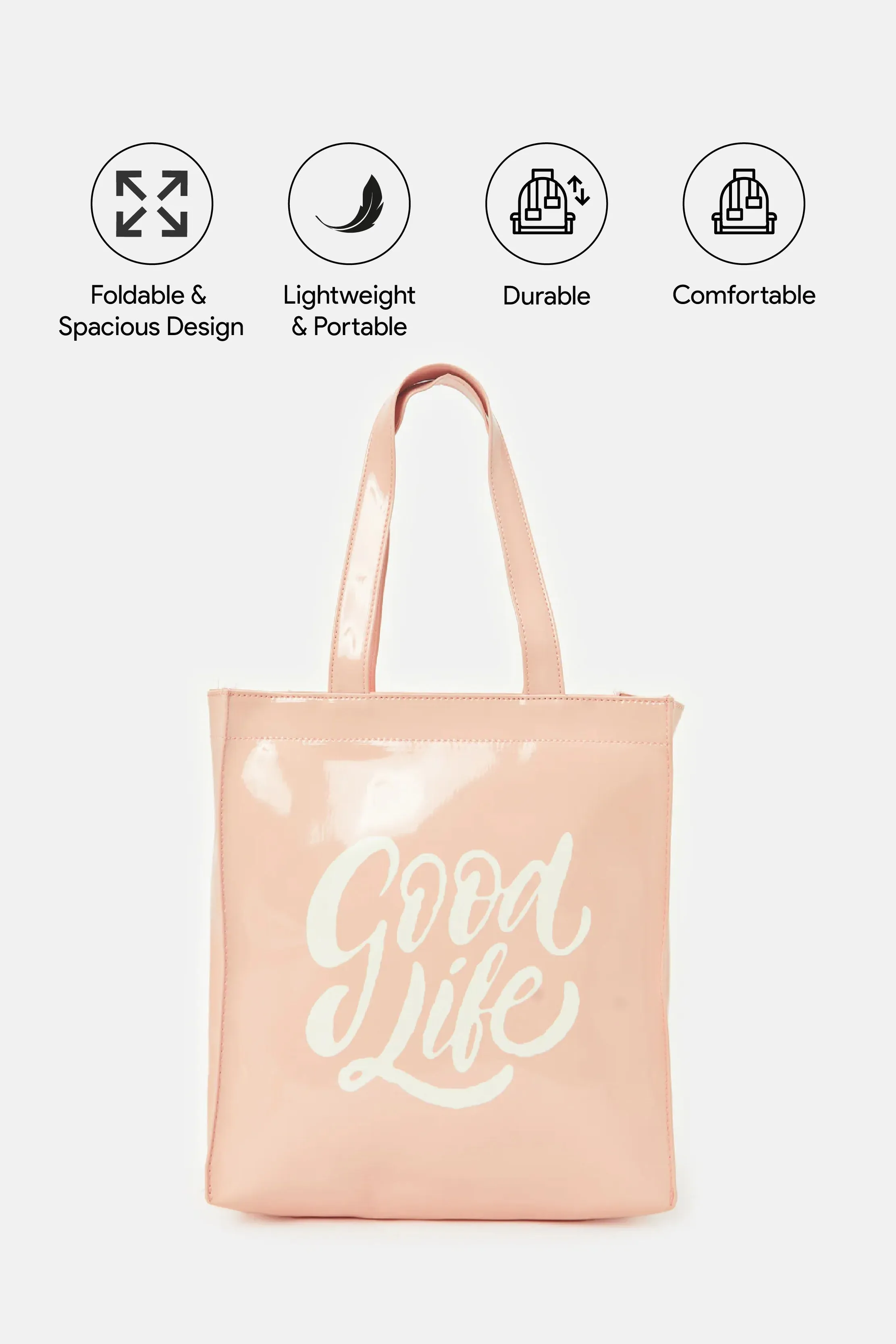 Women Pink Printed Shopper Bag