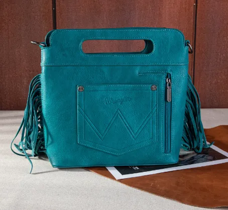 Wrangler Turquoise Top Handle Embroidered Concealed Carry Crossbody Tote WG110-G2010TQ