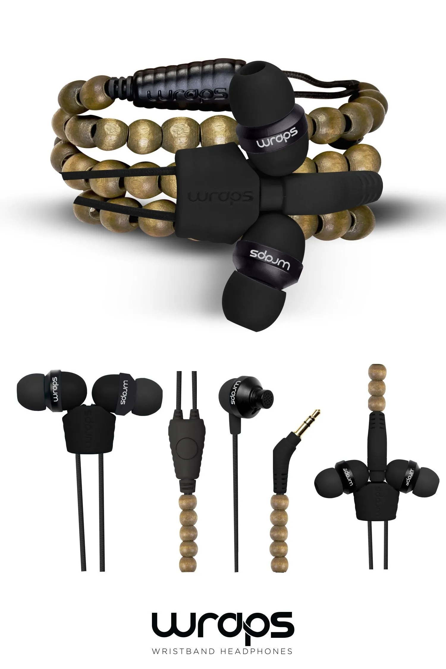 WRAPS Natural In-ear Headphones with Microphone