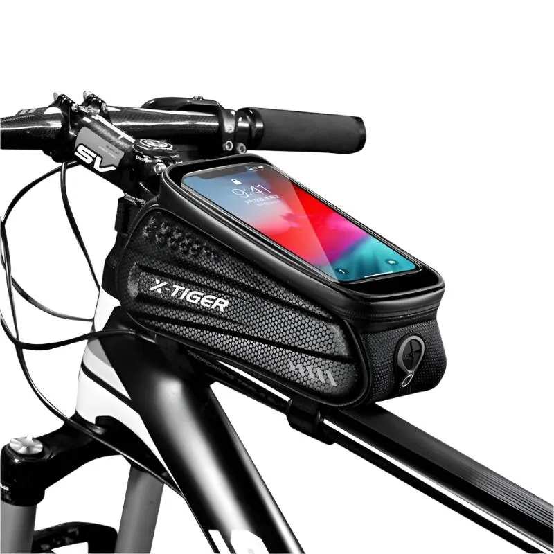 X-TIGER Bicycle Bag Waterproof Touch Screen Cycling Bag Top Front Tube Frame MTB Road Bike Bag 6.5 Phone Case Bike Accessories